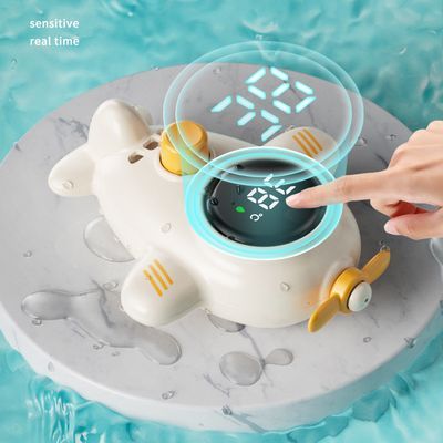 婴儿控水温宝宝洗澡专用温度计表家用益智数显小飞机电子水温计