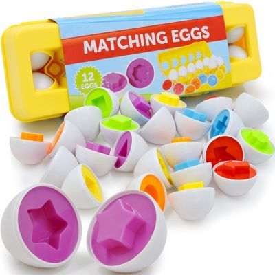 早教智力玩具配对聪明蛋宝宝扭扭蛋益智配对颜色形状鸡蛋蒙氏早教