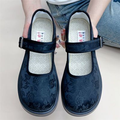 夏季新中式国风鞋复古厚底玛丽珍高跟鞋轻便舒适百搭女单鞋