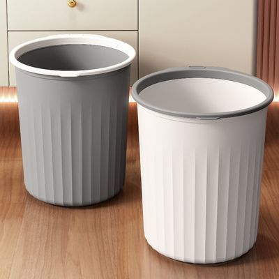 塑料垃圾桶家用厨房卫生间卧室高颜值简约大号无盖压圈塑料纸篓