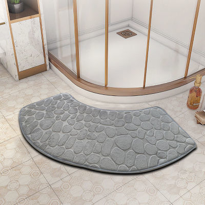 家用卫生间厕所扇形浴室半圆弧形防滑脚垫地垫吸水耐脏地毯
