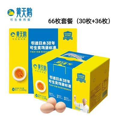 黄天鹅鸡蛋66枚(30枚+36枚)礼盒装 新鲜无菌 达到可生食标准