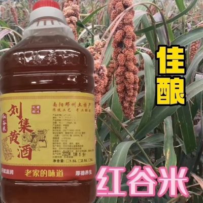 正宗刘集黄酒邓州特产红谷米酒纯手工传统无添加桶装药引子小米酒