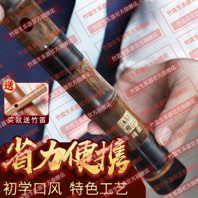 萧乐器初学入门紫竹短箫专业精制正反手八孔GF调一节六孔洞箫乐