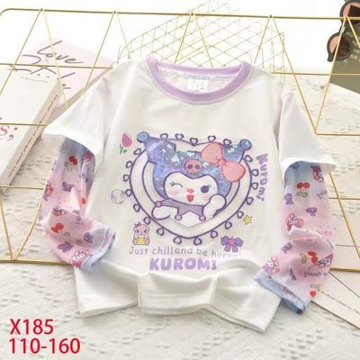 女宝夏季库洛米女童短袖T恤2024防晒儿童新款卡通可爱女宝冰