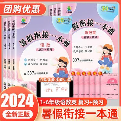 2024暑假一本通暑假作业一二三四五六年级语文数学英语暑假衔接