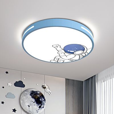 儿童房灯具男孩卧室房间全光谱护眼吸顶灯具现代简约太空人宇航员