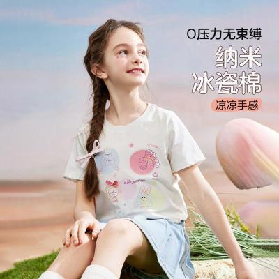 ASKjunior【纳米冰瓷棉】短袖t恤女童2024夏时髦甜