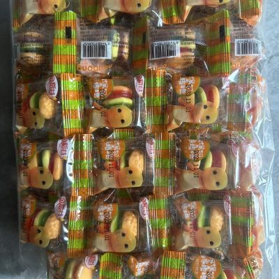 金稻谷超级飞侠汉堡包橡皮糖10g果汁软糖儿童糖果零食批发散装