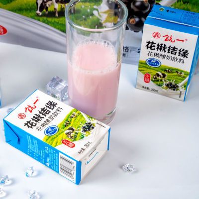 【0蔗糖酸奶】黑果花楸花青素含乳饮料常温早餐奶250ml盒装