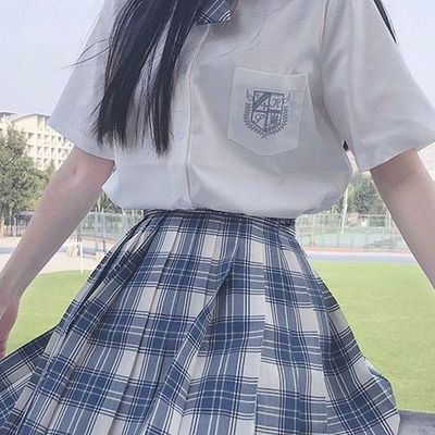 桥豆麻袋零度jk上衣制服学院风女学生白衬衫长短袖衬衣刺绣衬衫jk