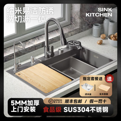 新品加厚SUS304食品级不锈钢水槽手工洗菜池厨房大单槽洗碗