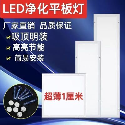 300x1200净化灯led洁净灯30x90医院手术室无尘车间平板吸顶灯明装