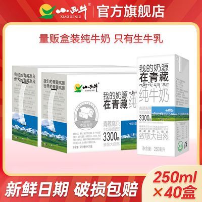 小西牛青海高原纯牛奶250ml*20盒*2箱送礼礼盒装整箱