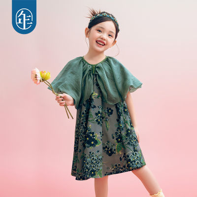 年衣童装女童连衣裙2024年夏季新款儿童短袖薄款新中式国风公主裙