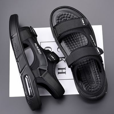 夏季韩版潮流男沙滩鞋软底气垫个性时尚运动防滑男士凉鞋2024新款