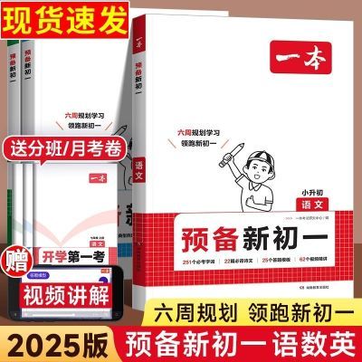 2025版一本预备新初一小升初衔接小学升初中语文数学英语暑假