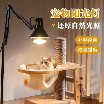 猫咪UVB宠物阳光灯补钙杀菌全光谱灯狗鸭UVA太阳取暖猫藓灯植物