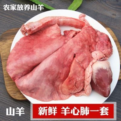 清真羊心肺八成熟正宗山羊国产新鲜羊心羊肺2斤4斤商用优质送料包