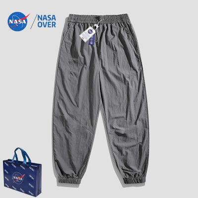 NASA联名冰丝长裤夏季新款束脚薄款垂感速干休闲裤男女款百搭