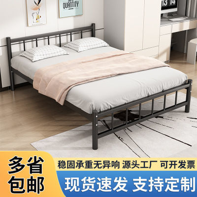 铁架床家用员工宿舍床单人1.2米出租房加厚铁艺床简约1.5米