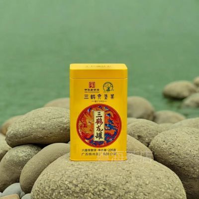 正品三鹤龙罐六堡茶特级黑茶2019年陈化在厂陈化五年200g