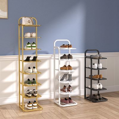 铁艺鞋架子简易家用门口收纳神器放鞋柜室内多层省空间小窄置物架