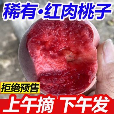 【现货现摘】正宗血桃新鲜桃子时令孕妇当季水果脆甜胭脂红肉桃子