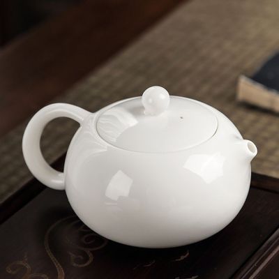 德化羊脂玉凤鸣陶瓷 功夫泡茶茶壶家用高档白瓷西施单壶中式茶具