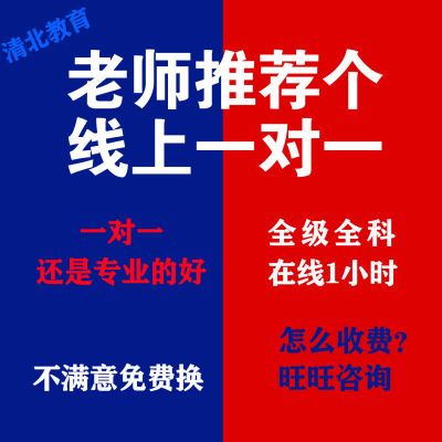 一对一辅导老师在线家教线上网课答疑全科1对1真人教育补习网课