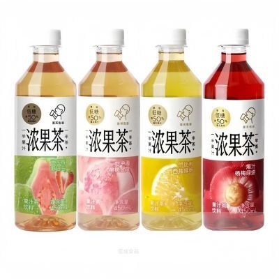 【整箱新货】喜茶浓果汁450ml瓶低糖果汁茶饮杨梅50%果汁