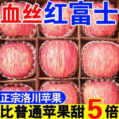 【洛川苹果】陕西正宗红富士冰糖心新鲜当季水果1/10斤一整箱批发