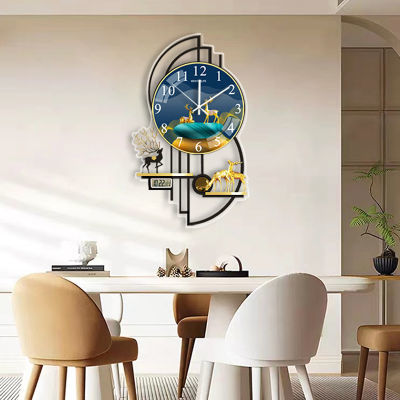 挂钟创意客厅2023餐厅钟表新款现代简约大气家用挂墙网红时钟
