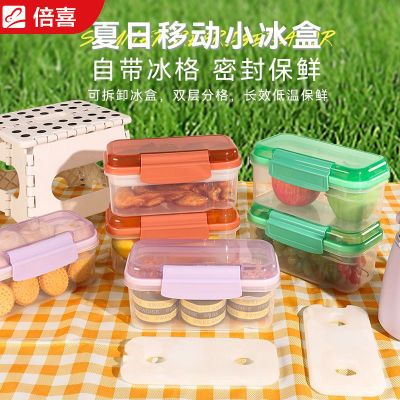 冰盒水果便当盒保鲜冰盒食品级冰盒便携冰格移动小冰箱保冷保鲜盒优惠商品图片