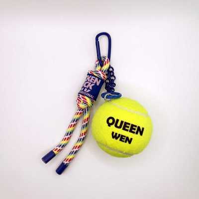 郑钦文QUEEN WEN签名用网球彩色挂绳包挂运动网球周边网球挂件