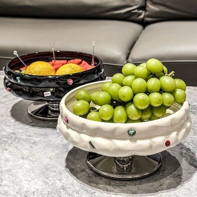 陶瓷果盘网红水果盘家用客厅茶几轻奢高端网红零食摆放盘