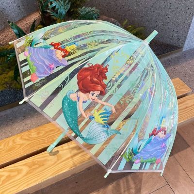 日单正版伞!卡通公主!阿波罗拱形幼儿园小学生女孩长柄雨伞透明