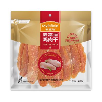 麦富迪鸭肉干宠物零食400g磨牙零食烘干拌粮训犬伴侣柯基泰迪