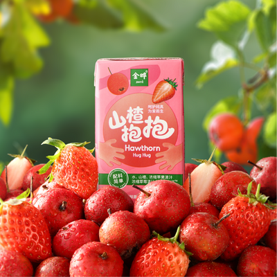 金晔山楂抱抱果汁饮料125ml 草莓味酸甜可口儿童饮品