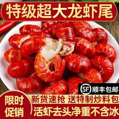 【特大号无冰衣龙虾尾】鲜活速冻活虾现剥虾尾商用蒜蓉油焖一整箱