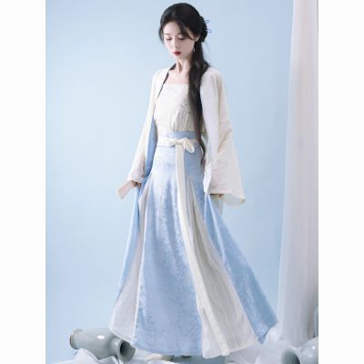 新中式女装汉元素竹影对襟国风清凉套装改良宋制汉服三件套夏款