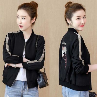 2026新款棒球服显瘦刺绣短款外套女春秋装宽松百搭休闲上衣夹克衫
