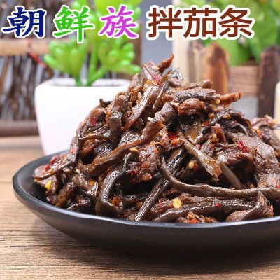 下饭菜泡菜咸菜批发蒜香半斤油茄子条腌制即食朝鲜族咸菜各种各样