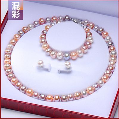 淡水天然珍珠项链 10-11mm珍珠饰品近圆强光微暇送妈妈婆婆礼物