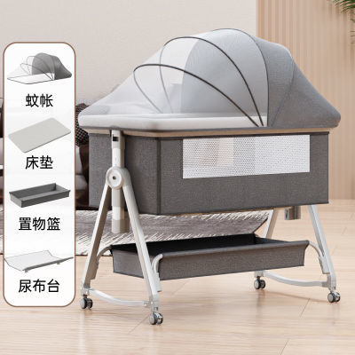 可移动便携式新生婴儿床多功能折叠欧式bb床儿童拼接通用台面