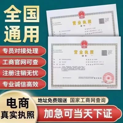 个体工商户营业执照办理注销变更电商抖音企业小店公司注册代办