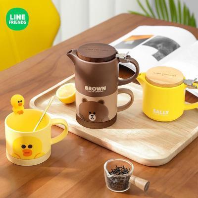 LINE FRIENDS轻奢陶瓷茶壶套装家用泡茶杯子大容量功夫茶具套装