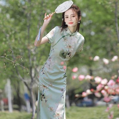 新中式改良旗袍2024春夏新款气质高端年轻款少女绝美连衣裙温