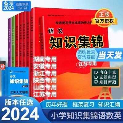 2024版小学语文知识集锦人教版小学生语文数学小升初基础知识手册