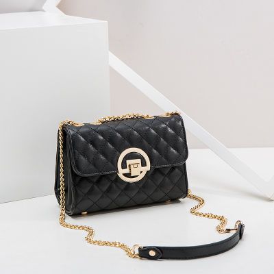 网红ins超火百搭小包包女2023新款韩版潮斜挎小包上新菱格链条包